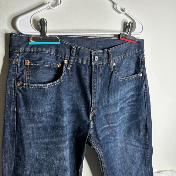 Levi's Mens - 527 Slim Bootcut - 34x30 - Jeans - Dark Wash Denim - Picture 9 of 10